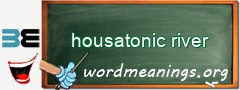 WordMeaning blackboard for housatonic river